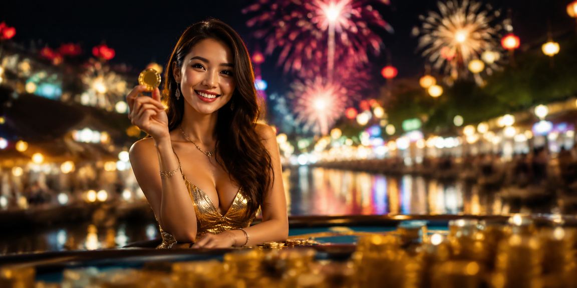 Người chơi game bài tại chợ đêm Nha Trang tận hưởng không khí giải trí buổi tối