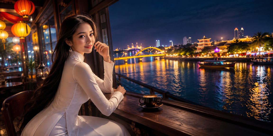Người phụ nữ mặc áo dài tại Sài Gòn tham gia sự kiện giải trí casino và nhận khuyến mãi